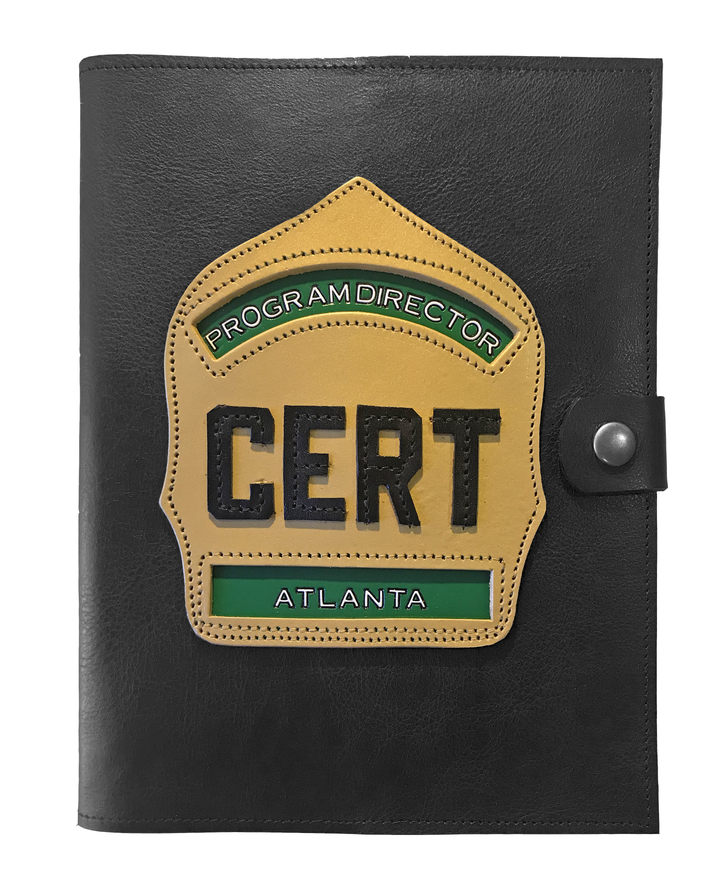 Leather Notebook Cover with Helmet Front