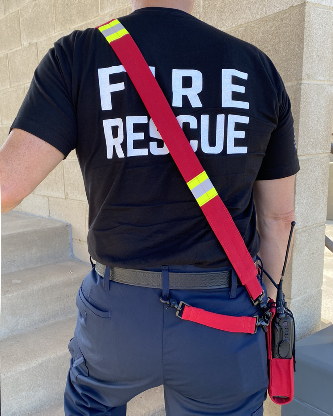 Radio Strap in Red Nomex
