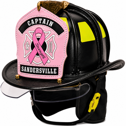 Breast Cancer Awareness Leather Helmet Front