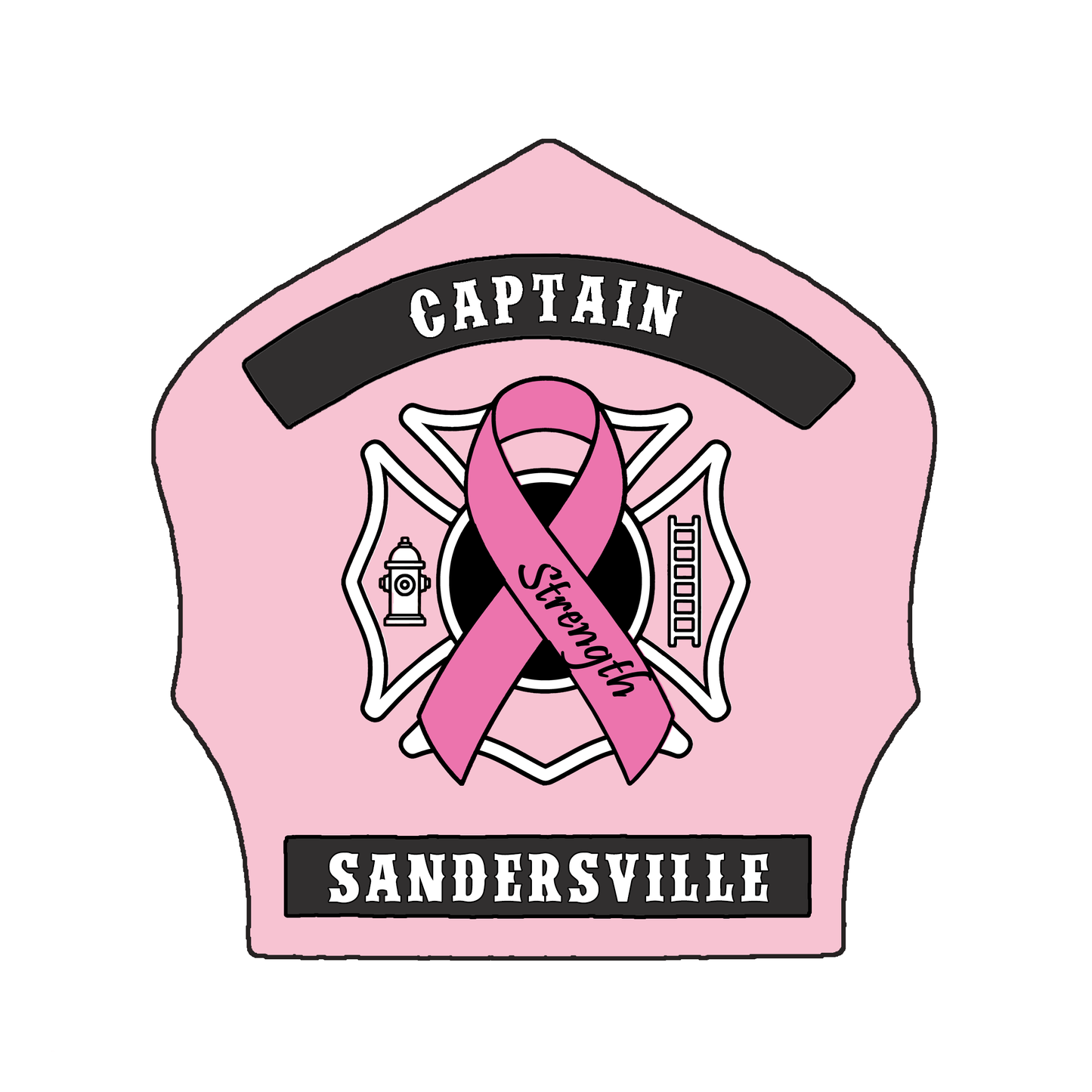 Breast Cancer Awareness Leather Helmet Front