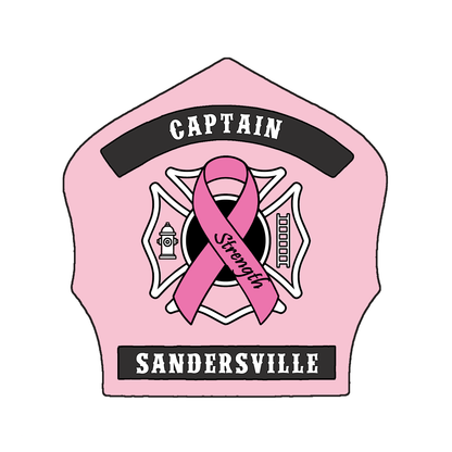 Breast Cancer Awareness Leather Helmet Front