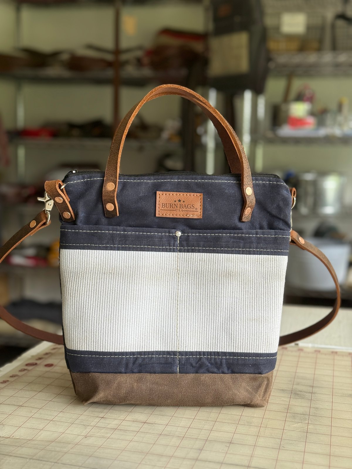 Navy Blue Engineer Burn Bag