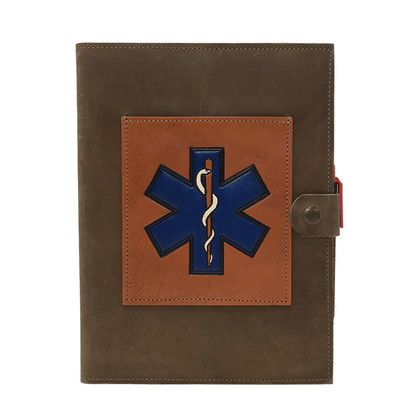 Brown Leather Notebook with Star of Life